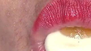 Playing and Swallowing Gummy Eggs