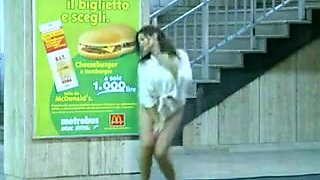 sexy vintage brunette voyeur action subway movie 80s