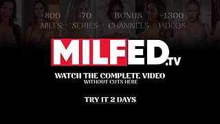 Maya Farrell Steals GFs Step Mom for Sneaky Kitchen Sex