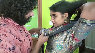 Vaishnavy Hot Saree Navel Hole Lick and Suck by Sharun Raj, Navel Lick Romance in Saree with Hot Boobs Press and Lip Lock