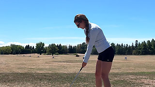 Public Orgasm at the Driving Range