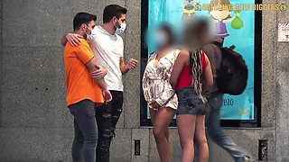 2 Steaming Brazilian Teenies Picked Up From The Bus Stop To Have A Never-To-Be-Forgotten 4SOME