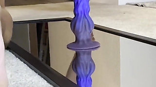 Pinay MILF Mirror Dildo Ride to Squirting Orgasm - Lexxi Wett