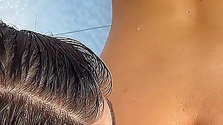 Shower Time and Ready to Get Wet Their Pussies - Two Sexy and Hot Brunettes Banging with Tits and Hardcore Masturbation in POV