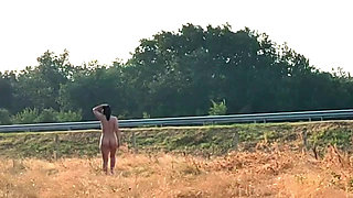 Humiliation of the Slave Girl Tich - Showing Her Pussy and Tits