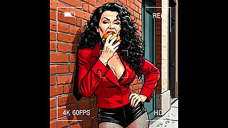 Casting for a 40-year-old Sexy Slut. Cartoon. MILF Black Stockings