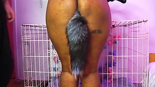 Miss Estigia is happy in this kinky pet-play video