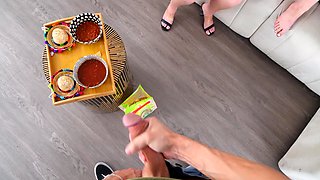 Cinco de Mayo surprize for teen stepsister and her sexy BFF
