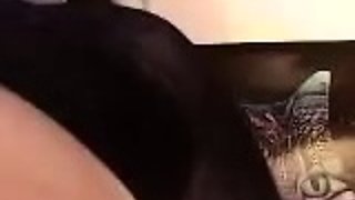 Big Tits Tranny Jerking her Big Hard Cock