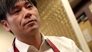 Asian girl giving blowjob licked in 69 fucked on the bed