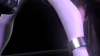 Sexy Blonde Strapped on a BDSM Sex Machine