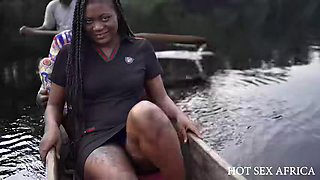 Black Ebony Lesbians Wet Pussies Gape for Huge Cock