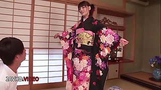 Passionate JAV Babe In Kimono Fucked Hard And Creampie Climaxing Loudly