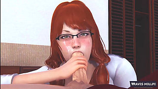 MILF Stepmom Struggling Dick with Her Mouth