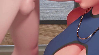 18yo Big Tits Redhead Stepsister Teen Face Fuck and Cum in Mouth with Huge Cock Stepbrother - Mansion Days - 3D Taboo Game