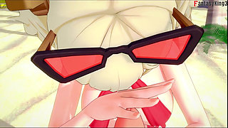 Burnice Bikini Blowjob on the beach - 1 - Zenless Zone Zero (ZZZ)