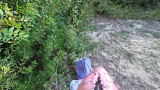 Hot and Curvy Babe Riding a Loaded Dick in the Woods