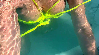 Artemisia Love flashing her juicy big tits underwater Public pool fetish FULL OF