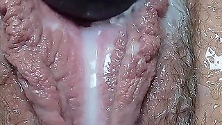 Upclose Fat Swollen Pussy Driping & Creamy Masturbation - Intense Orgasm