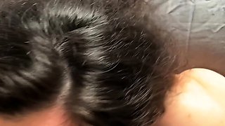 Big cock EXGF interracial busty geek coed blowjob