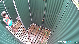 Czech Pool 41 Mature Neighbour’s Steamy Shower Show