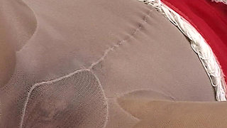 Busty Blonde MILF Fingers Hairy Pussy to Explosive Orgasm