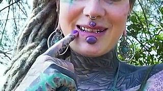 Public Solo Anal - Massive Gape, Prolapse, Squirt on Motor Scooter