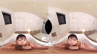 Charming asian teen temptress hot VR video