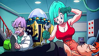Dragon Ball Z hentai adventure with Bulma in animated porn game
