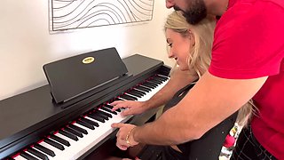 Schoolgirl Romps Tutor During Piano Lesson - Miss Alice Wild