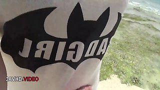 Stacked Japanese milf Kyouko maki enjoys steamy outdoor creampie fun