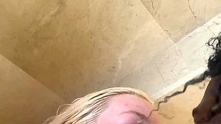 Shower Interracial Sex With Cheating Cougar