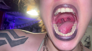 Mouth Tour Goth Girl Uvula Tonsils Teeth Tongue