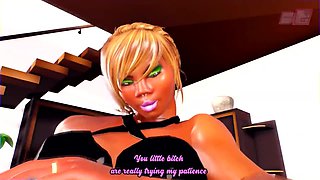 3 dimensional Hermaphroditism Female dom blow-job