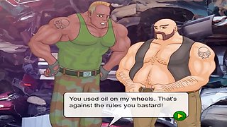 Busty cartoon characters in an animated fantasy sex romp