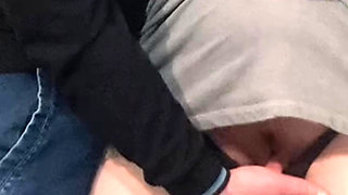 Hairy Pussy Fingered in Crowded Subway