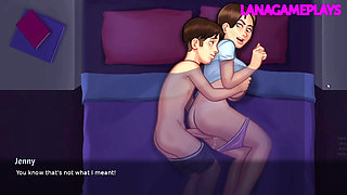 Passionate Sex with Big Boobs Slut Girlfriend & Pussy Creampie - Summertime Saga 3D Hentai Porn Game