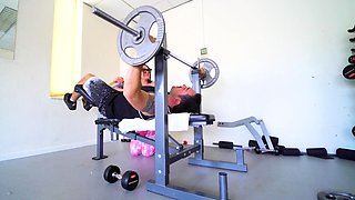 FUCK ME IN THE GYM PLEASE! Young Italian squirting on a