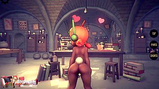 Wild student Abby gets smashed on the desk