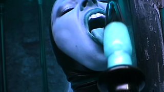 Pee drenched fetish petite babe masturbates with toy