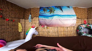 Fair-skinned, Beautiful Girl Is Brought in for a Free Oil Massage. Ready for Surprise 1/2