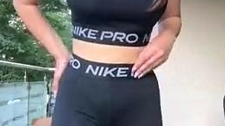 Young amateur teen in solo masturbation playing with herself