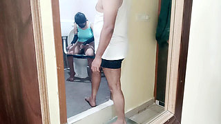 Stepsister Caught Peeing. Stepbrother Trys to Fuck Her in Different Positions