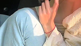 Outdoors Blowjob & Footjob: Cheating with BFF