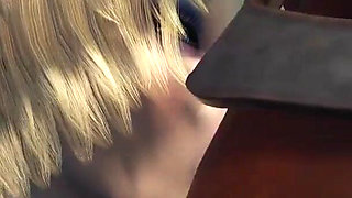 Alien monster fucks hard a young blonde in the sci-fi lab