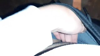 Caught Stranger Masturbating in Public Toilet - Hairy Brunette Pussy & Real Orgasm