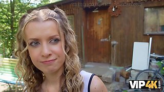 Vip4k. sneaky daddy fucked a female right in his vegetable garden