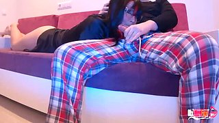 Stepson Takes Advantage of Asleep Stepmother for a Blowjob