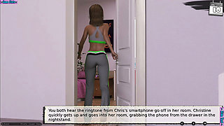 School Girl Christine Learns Defensive Moves From Step Father Asura After The Compliment With A Tight Hug