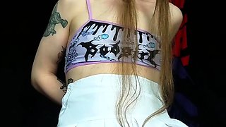 Bondage fetish solo toying hussy